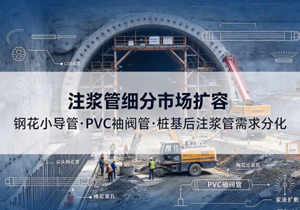 桐城注浆管细分市场扩容，隧道钢花小导管、PVC 袖阀管、桩基后注浆管需求分化